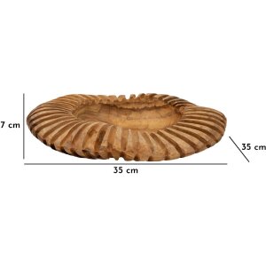 Mauro Ferretti ciotola decorativa Geris Ø 35x7 cm marrone