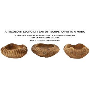 Mauro Ferretti ciotola decorativa Geris Ø19x8 cm marrone