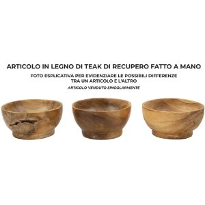 Mauro Ferretti Ciotola decorativa Butot Ø15x8 cm marrone