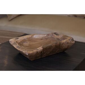 Mauro Ferretti Kutak ciotola decorativa 25x19x7 cm marrone