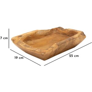 Mauro Ferretti Kutak ciotola decorativa 25x19x7 cm marrone