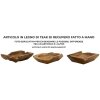 Mauro Ferretti Kutak ciotola decorativa 25x19x7 cm marrone