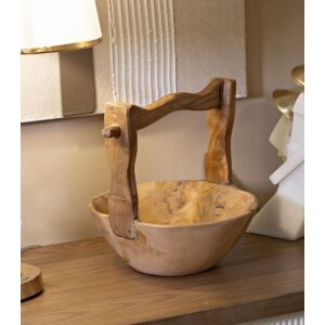 Mauro Ferretti ciotola decorativa Timbo a forma di cestino 32x25x27 cm marrone