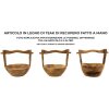Mauro Ferretti ciotola decorativa Timbo a forma di cestino 32x25x27 cm marrone