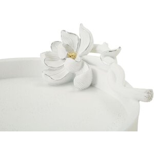 Mauro Ferretti Ciotola decorativa Magnolia 24x21x6 cm bianco