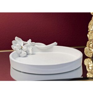 Mauro Ferretti Ciotola decorativa Magnolia 24x21x6 cm bianco