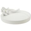 Mauro Ferretti Ciotola decorativa Magnolia 24x21x6 cm bianco