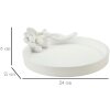 Mauro Ferretti Ciotola decorativa Magnolia 24x21x6 cm bianco