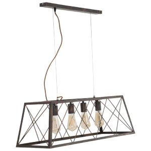 Mauro Ferretti lampada da soffitto industriale 78x30x26,5 cm scuro
