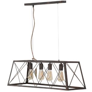 Mauro Ferretti lampada da soffitto industriale 78x30x26,5 cm scuro