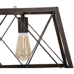 Mauro Ferretti lampada da soffitto industriale 78x30x26,5 cm scuro