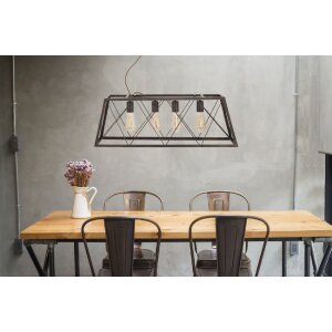 Mauro Ferretti lampada da soffitto industriale 78x30x26,5 cm scuro