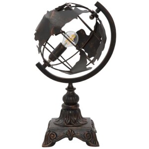 Mauro Ferretti lampada da tavolo world economy E14 24x20x40 cm scuro
