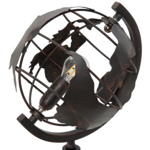 Mauro Ferretti lampada da tavolo world economy E14 24x20x40 cm scuro