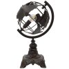 Mauro Ferretti lampada da tavolo world economy E14 24x20x40 cm scuro