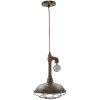 Mauro Ferretti lampada da soffitto Manhattan rotonda E27 Ø 26x36 cm scuro