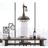 Mauro Ferretti lampada da soffitto Manhattan rotonda E27 Ø 26x36 cm scuro