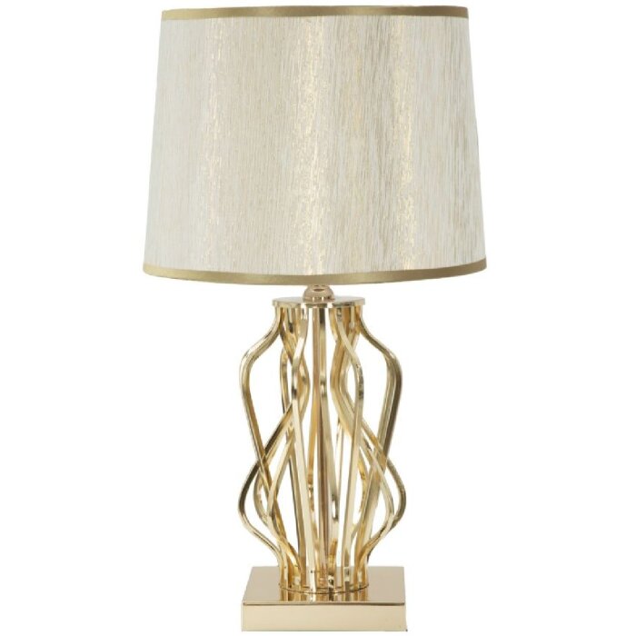 Mauro Ferretti lampada da tavolo Glam X E27 Ø 30x52 cm color oro crema