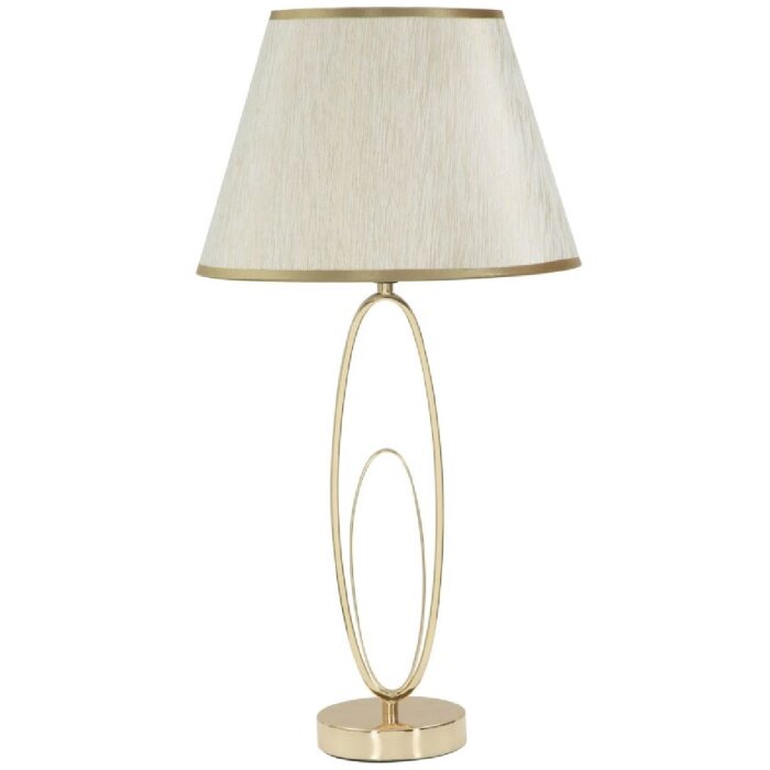 Mauro Ferretti lampada da tavolo Glam Flush E27 Ø 30x58 cm color oro crema
