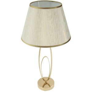 Mauro Ferretti lampada da tavolo Glam Flush E27 Ø 30x58 cm color oro crema