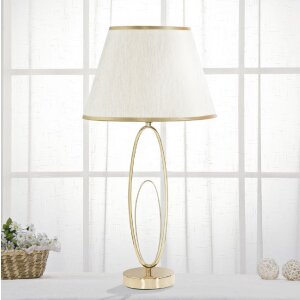 Mauro Ferretti lampada da tavolo Glam Flush E27 Ø 30x58 cm color oro crema