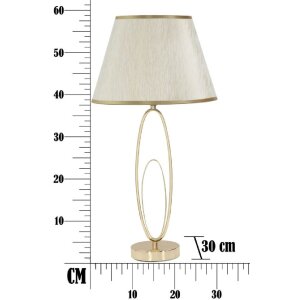 Mauro Ferretti lampada da tavolo Glam Flush E27 Ø 30x58 cm color oro crema