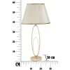 Mauro Ferretti lampada da tavolo Glam Flush E27 Ø 30x58 cm color oro crema