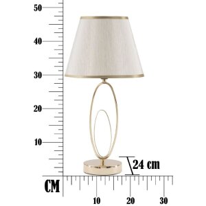 Mauro Ferretti lampada da tavolo Glam Flush E27 Ø 24x47 cm color oro crema