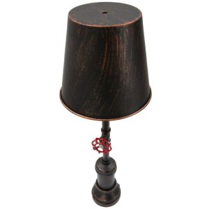 Mauro Ferretti lampada da tavolo Manhattan Single E27 Ø 21x64 cm rame nero