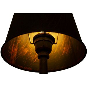Mauro Ferretti lampada da tavolo Manhattan Single E27 Ø 21x64 cm rame nero