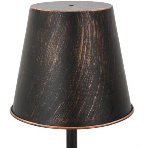 Mauro Ferretti lampada da tavolo Manhattan Single E27 Ø 21x64 cm rame nero