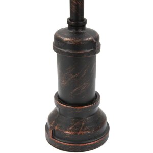 Mauro Ferretti lampada da tavolo Manhattan Single E27 Ø 21x64 cm rame nero
