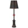 Mauro Ferretti lampada da tavolo Manhattan Single E27 Ø 21x64 cm rame nero