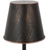 Mauro Ferretti lampada da tavolo Manhattan Single E27 Ø 21x64 cm rame nero