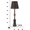 Mauro Ferretti lampada da tavolo Manhattan Single E27 Ø 21x64 cm rame nero