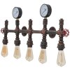 Mauro Ferretti applique industriale 5 luci E27 86x9x32 cm nero