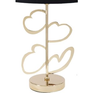 Mauro Ferretti lampada da tavolo Glam Harts E27 Ø 30x54,5 cm oro nero