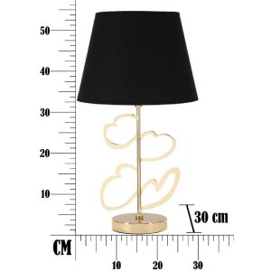 Mauro Ferretti lampada da tavolo Glam Harts E27 Ø 30x54,5 cm oro nero
