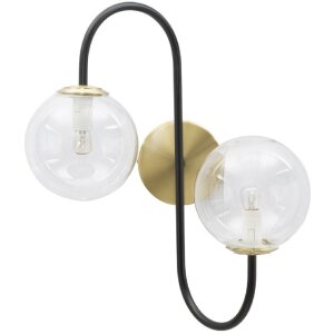Mauro Ferretti applique 2 luci E14 36x24x45 cm oro nero