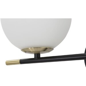 Mauro Ferretti applique Darky doppio E14 30x17x35 cm oro bianco nero