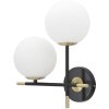 Mauro Ferretti applique Darky doppio E14 30x17x35 cm oro bianco nero