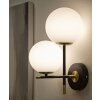 Mauro Ferretti applique Darky doppio E14 30x17x35 cm oro bianco nero