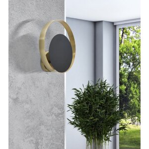 Mauro Ferretti applique Shuttle E14 25x8x25 cm oro nero
