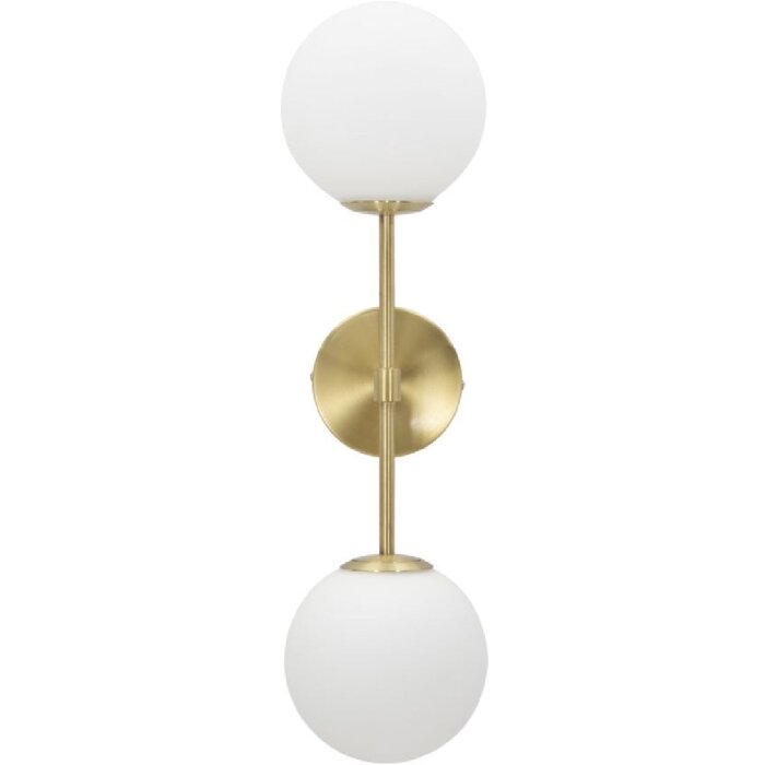 Mauro Ferretti applique Glamy doppia E14 15x21x55 cm bianco oro