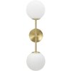 Mauro Ferretti applique Glamy doppia E14 15x21x55 cm bianco oro