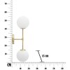 Mauro Ferretti applique Glamy doppia E14 15x21x55 cm bianco oro