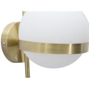 Mauro Ferretti applique Glamy cerchio E14 15x20x40 cm oro bianco