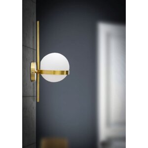 Mauro Ferretti applique Glamy cerchio E14 15x20x40 cm oro bianco