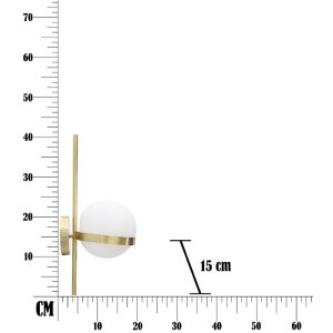 Mauro Ferretti applique Glamy cerchio E14 15x20x40 cm oro bianco