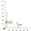 Mauro Ferretti applique Glamy cerchio E14 15x20x40 cm oro bianco